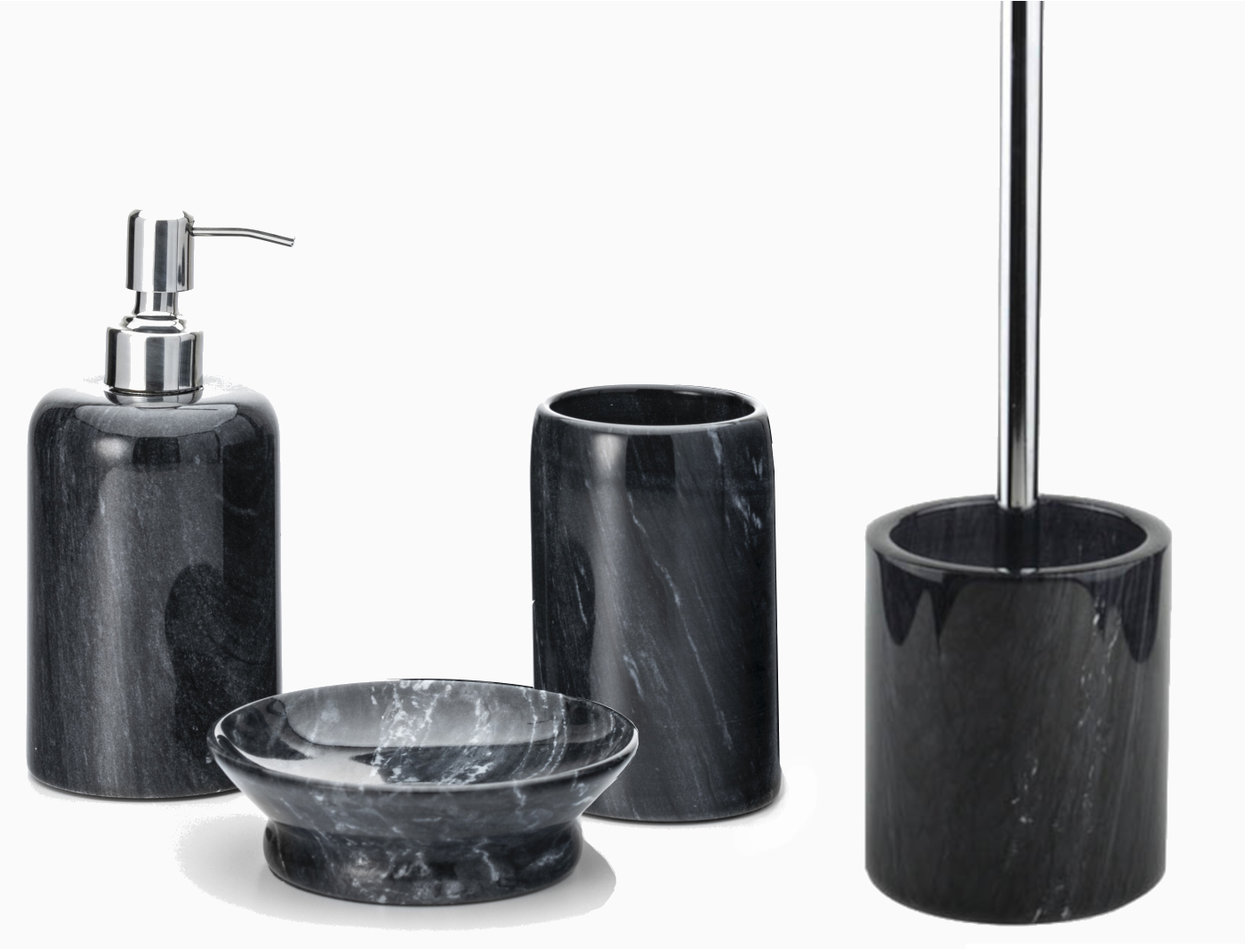 Gloss Marble Dark Badset, vierteilig