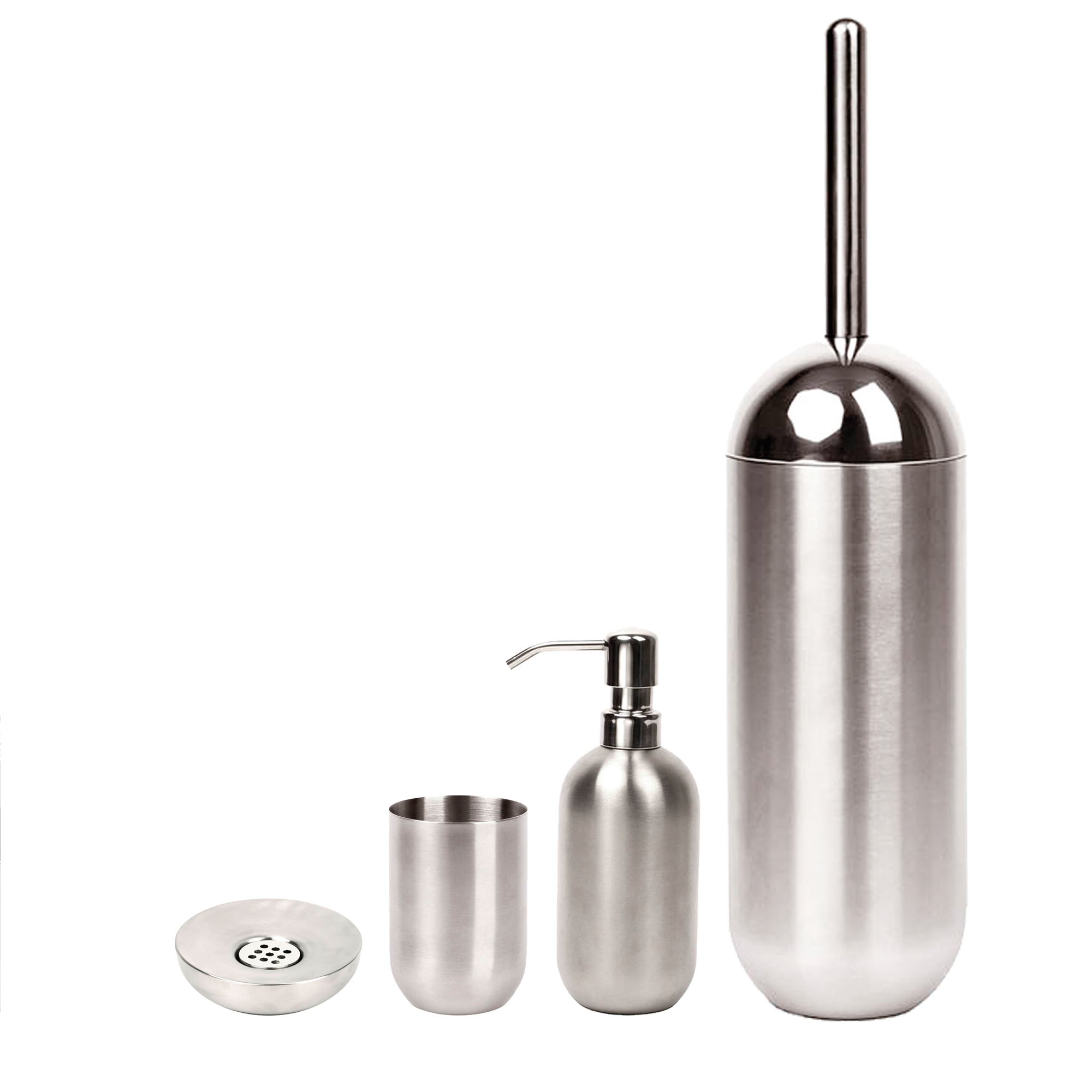 Round Steel Badset, vierteiliges